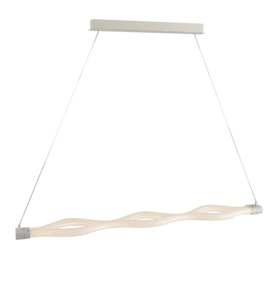 Sospensione LED forma tubo in metallo bianco con diffusore in acrilico opaco 40W 5800LM luce natura 4000°k HEAVEN Sospensione LED forma tubo in metallo bianco con diffusore in acrilico opaco 40W 5800LM luce natura 4000°k HEAVEN